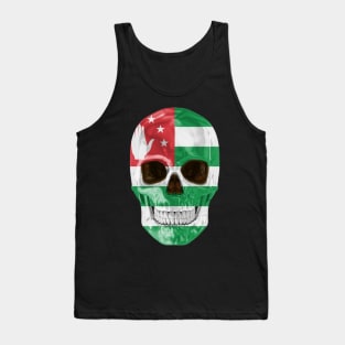 Abkhazia Flag Skull - Gift for Abkhazian With Roots From Abkhazia Tank Top